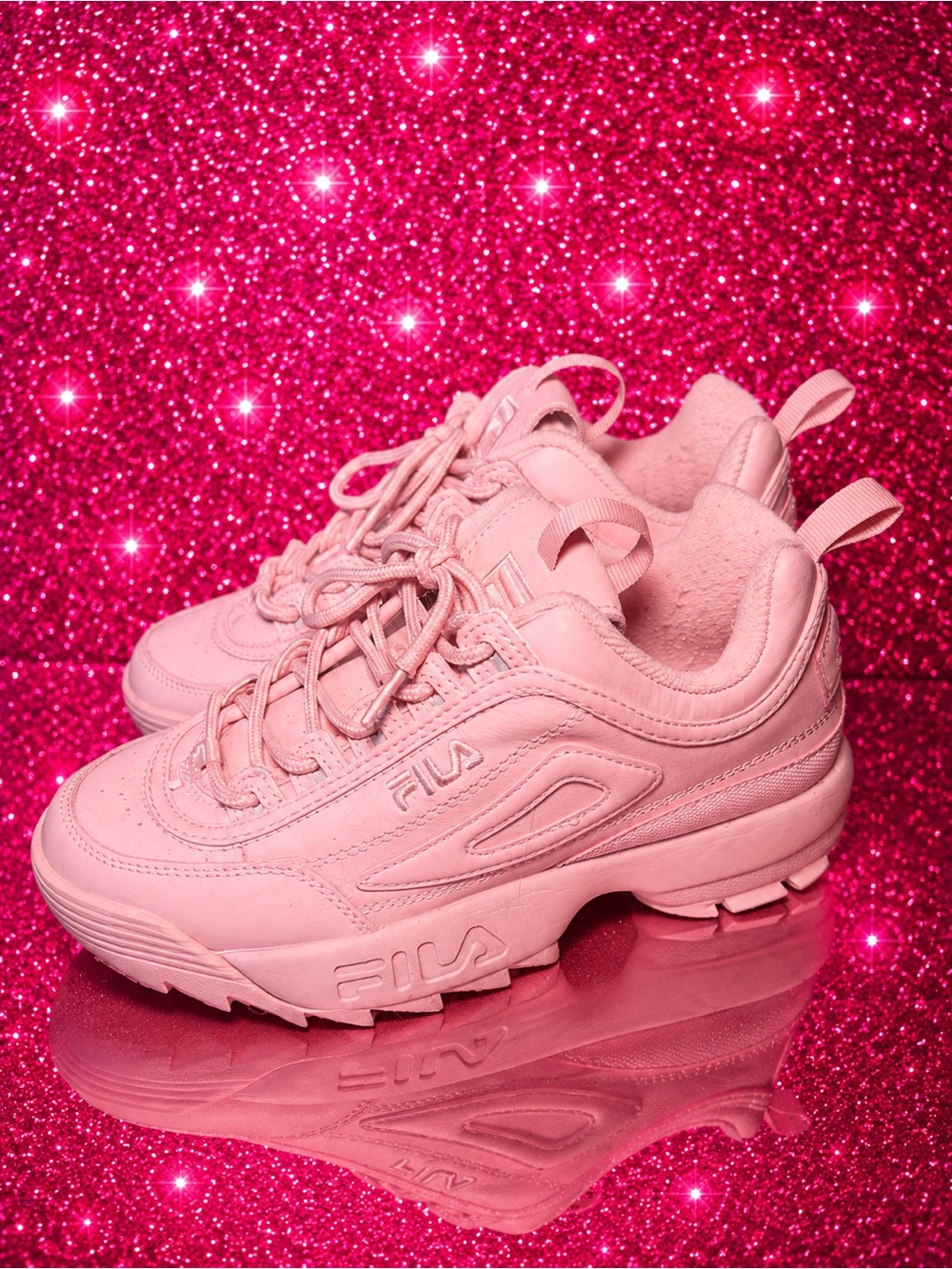 Fila Pink Chunky Sneakers woman women sz size 8.5